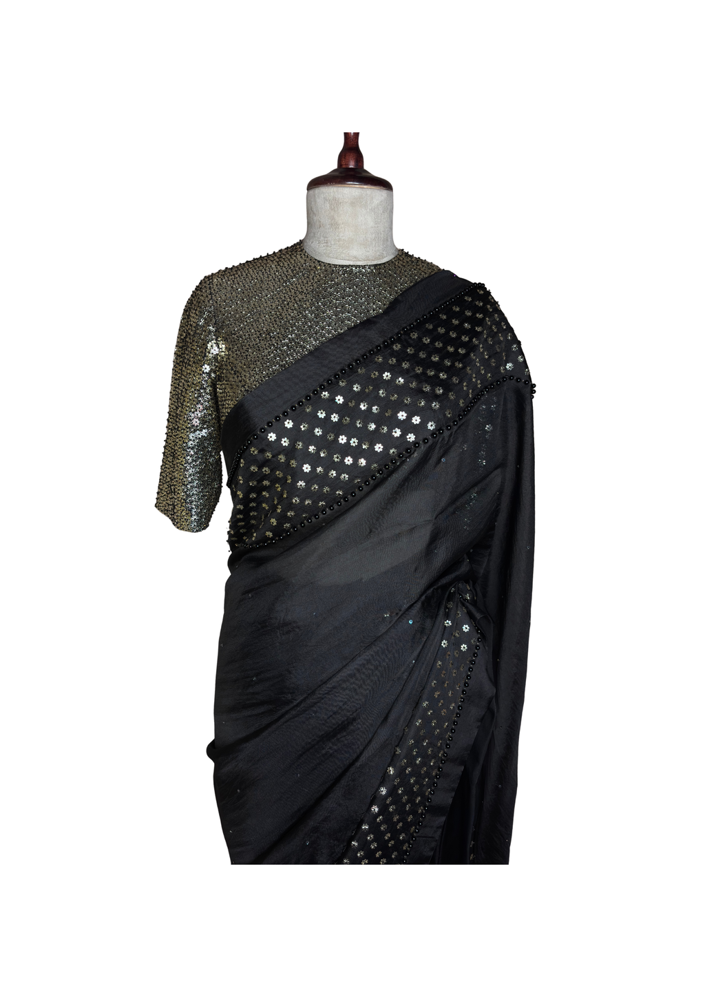 Black Saree Set