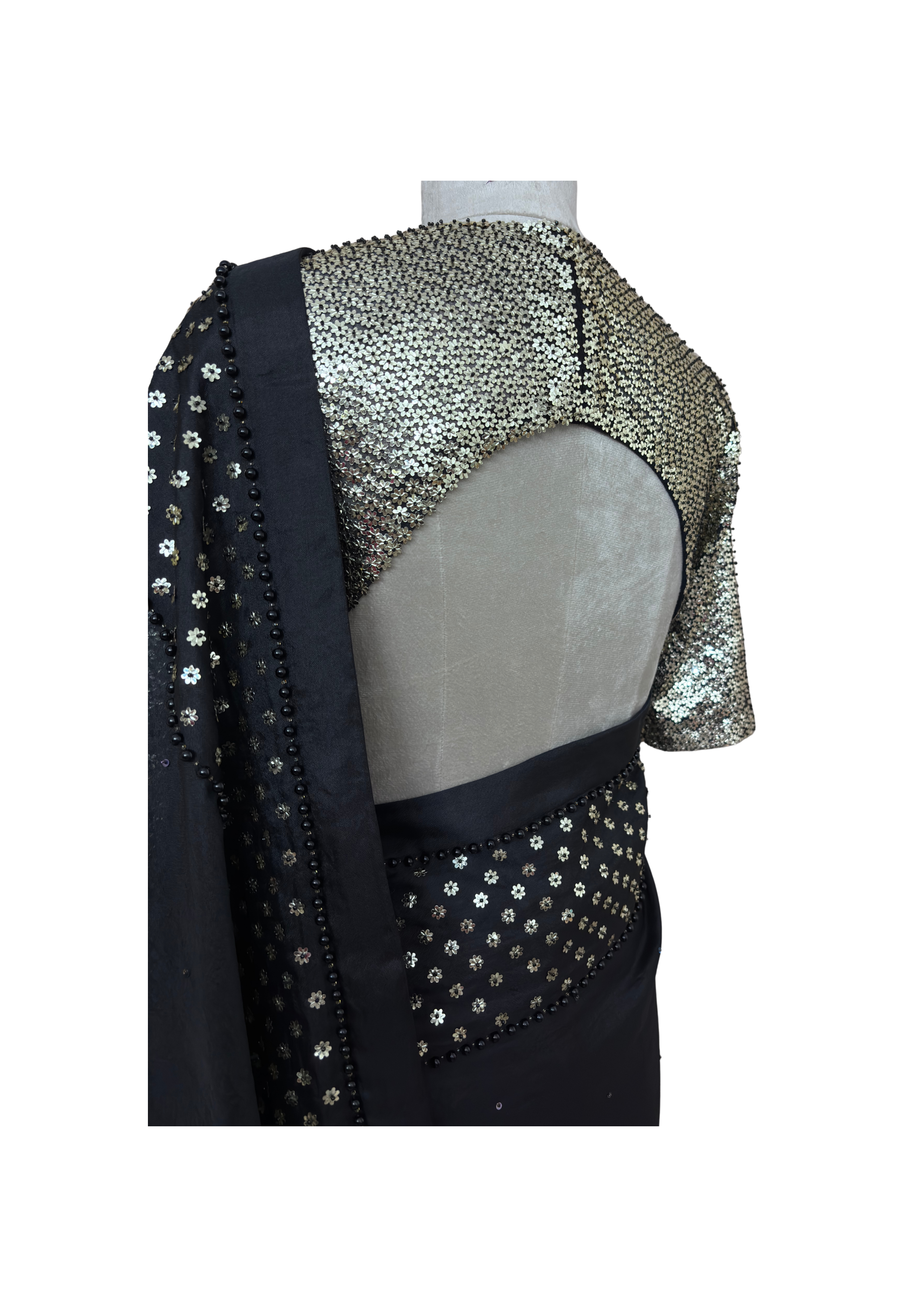 Black Saree Set