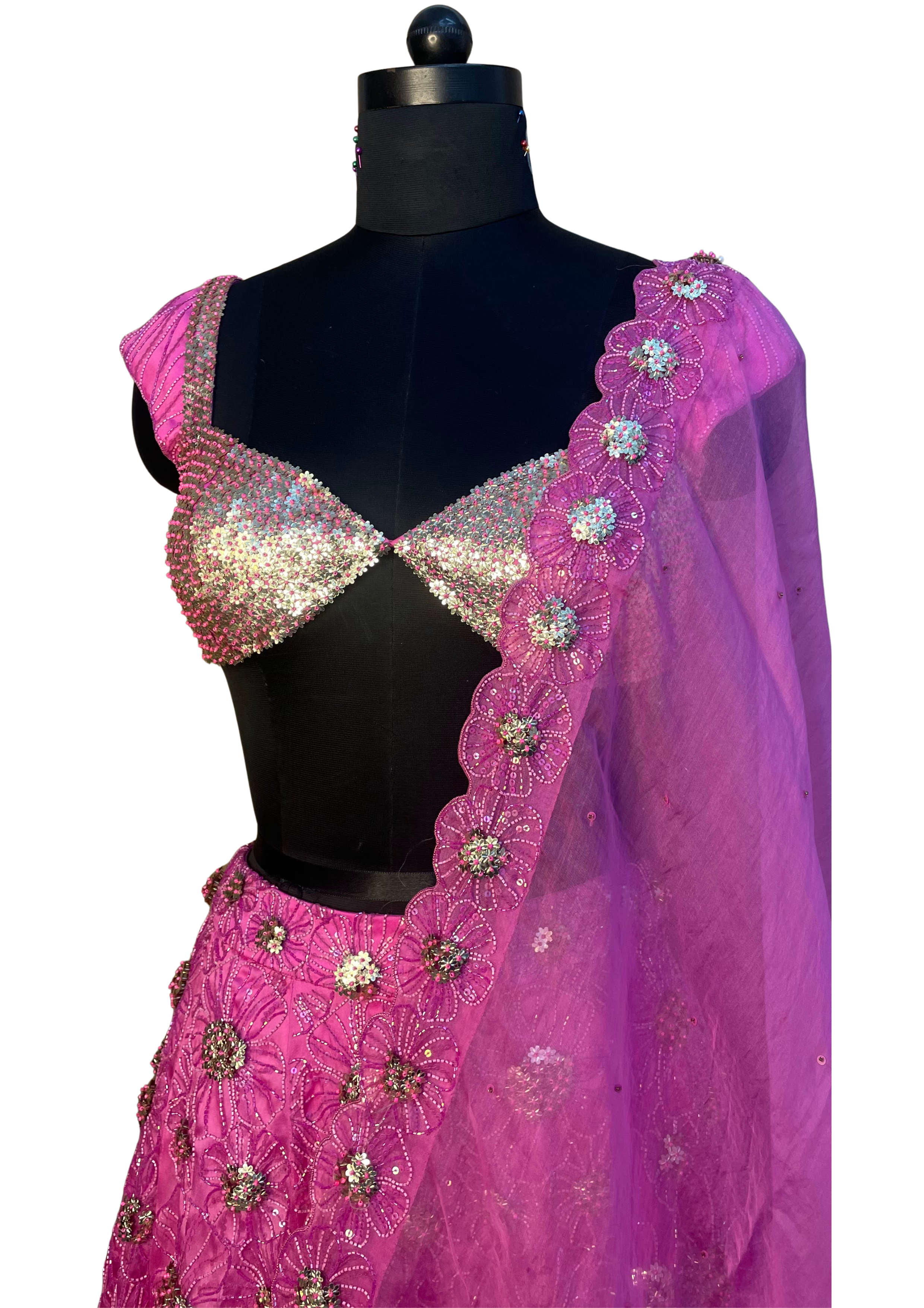 "NYRA" - Fuchsia Pink Lehenga Set