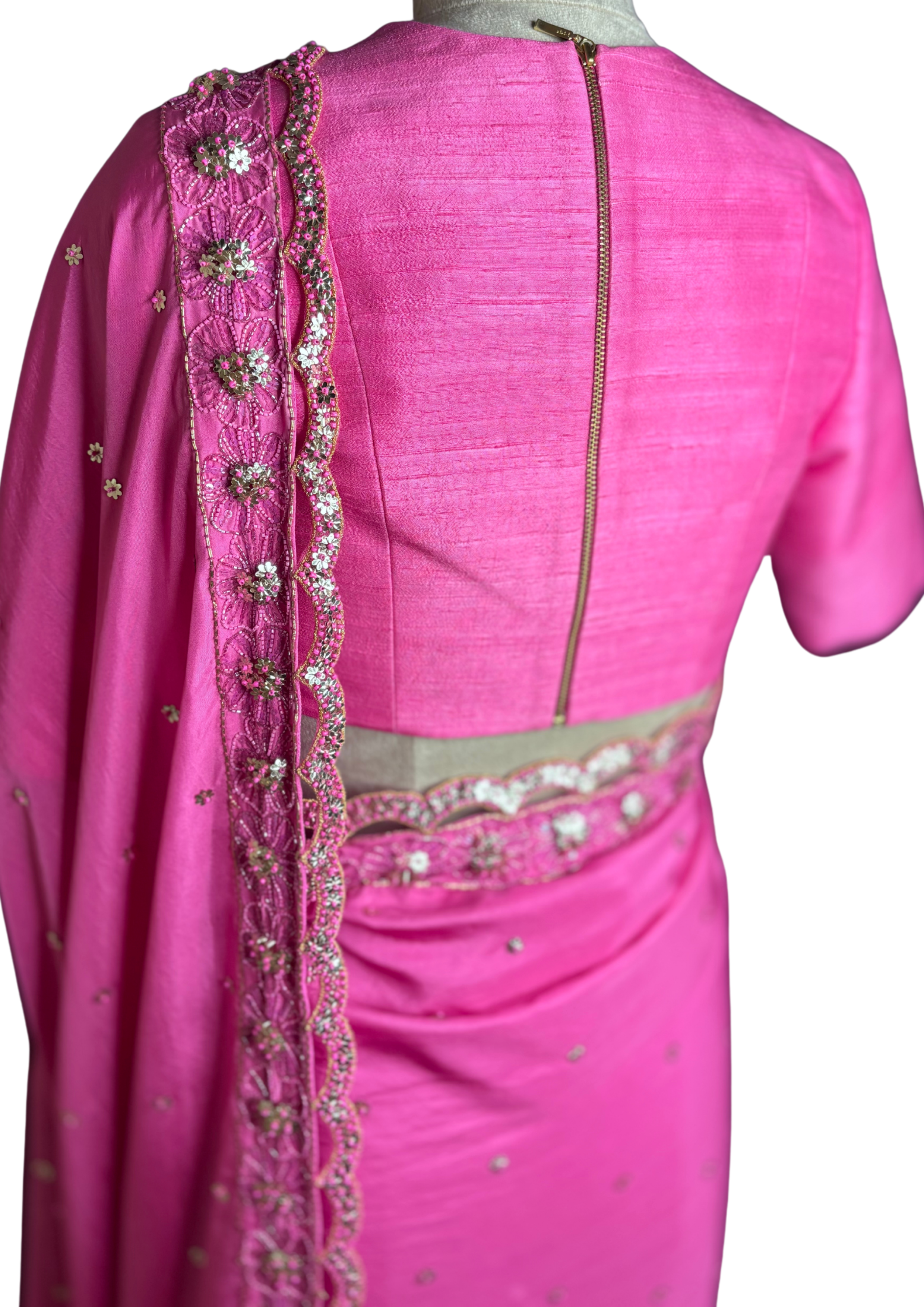"VERALYN" - Fuchsia Saree Set