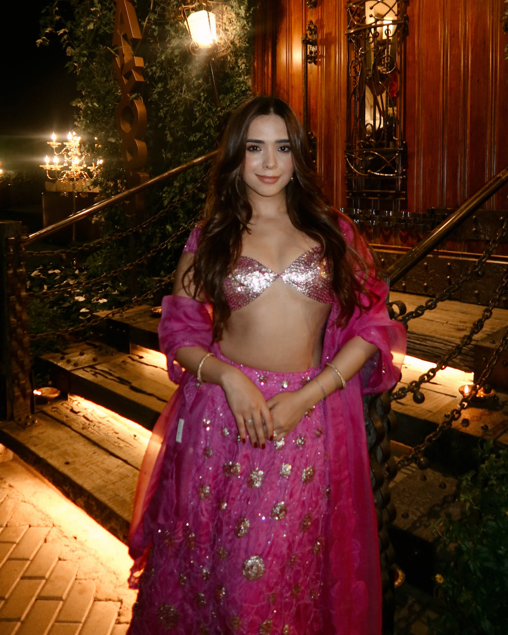 "NYRA" - Fuchsia Pink Lehenga set