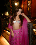 "NYRA" - Fuchsia Pink Lehenga set