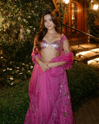 "NYRA" - Fuchsia Pink Lehenga set