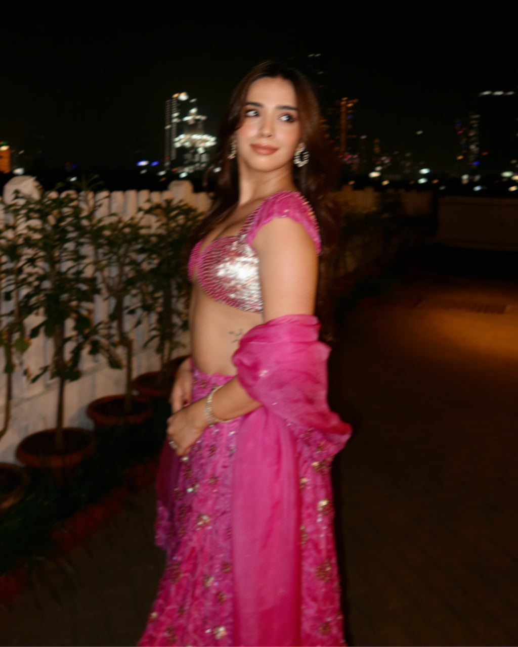 "NYRA" - Fuchsia Pink Lehenga set