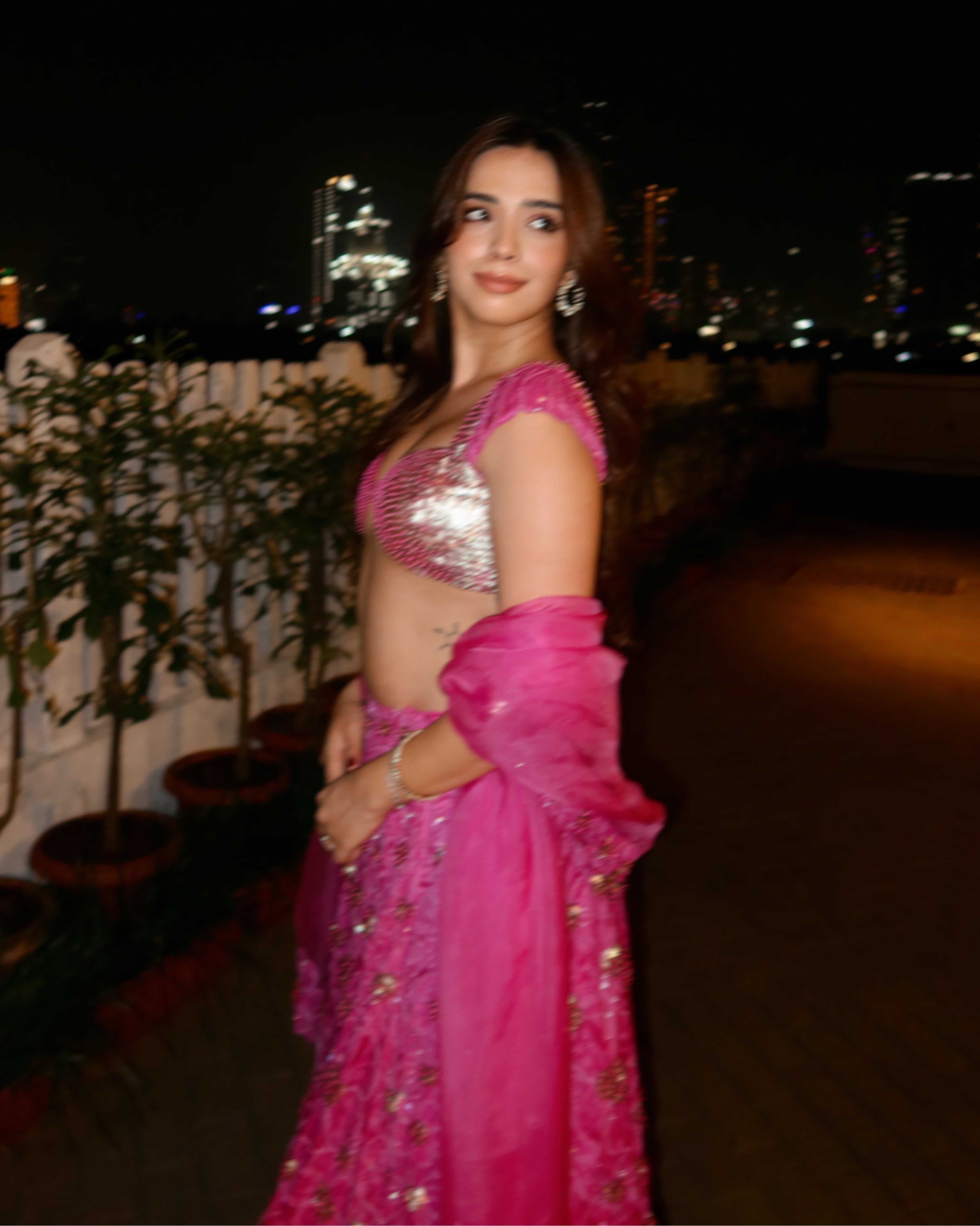 "NYRA" - Fuchsia Pink Lehenga set