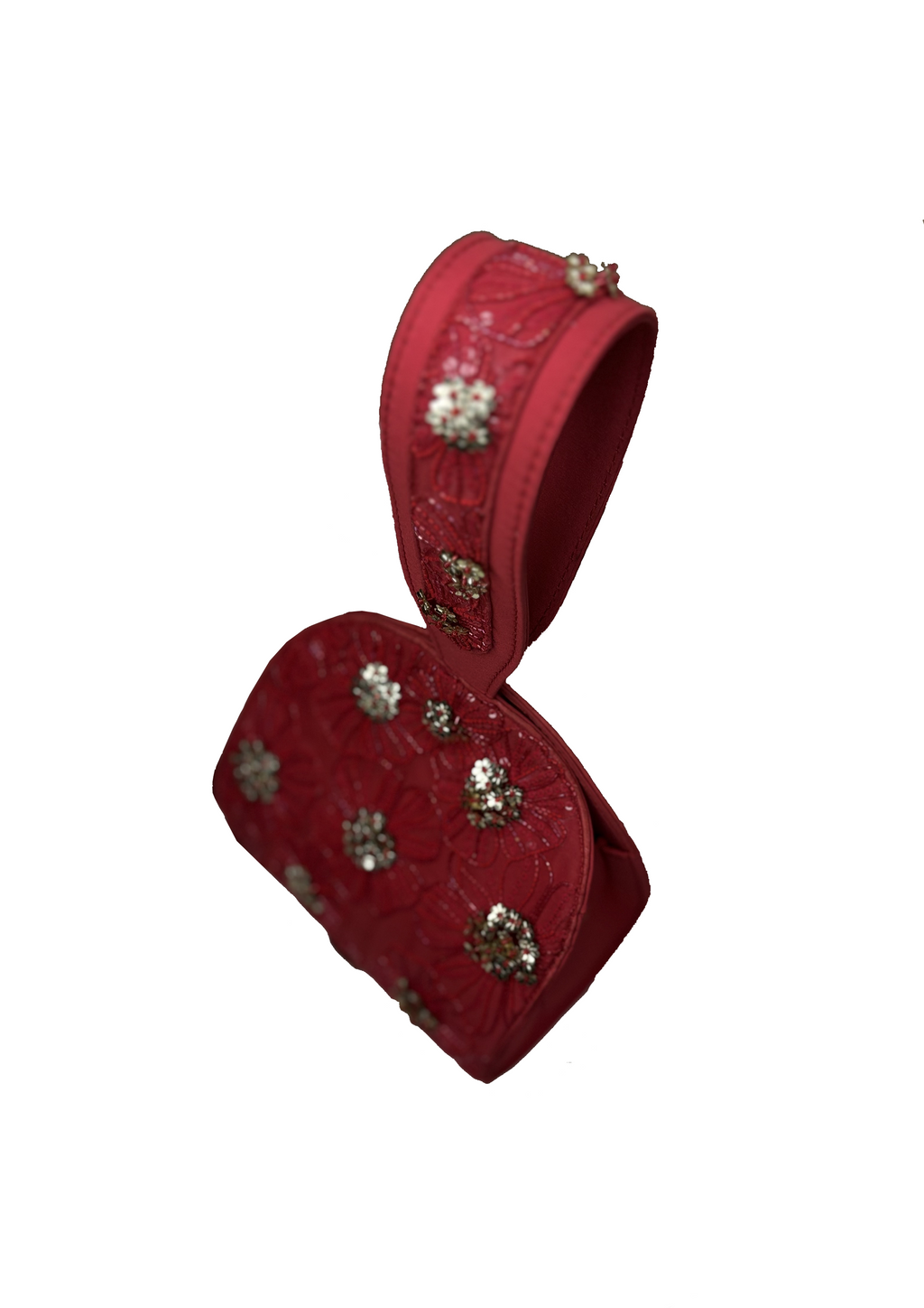 Red Structured Pouch