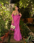 "VERALYN" - Fuchsia Saree set