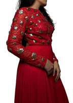 Red Floral Gown