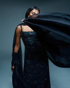 "JUNIPER" - Black tulle gown