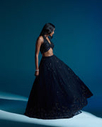 "NYLA" - Black Tulle lehenga set