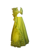 "ALUNÉA" - Lime Green Lehenga Set