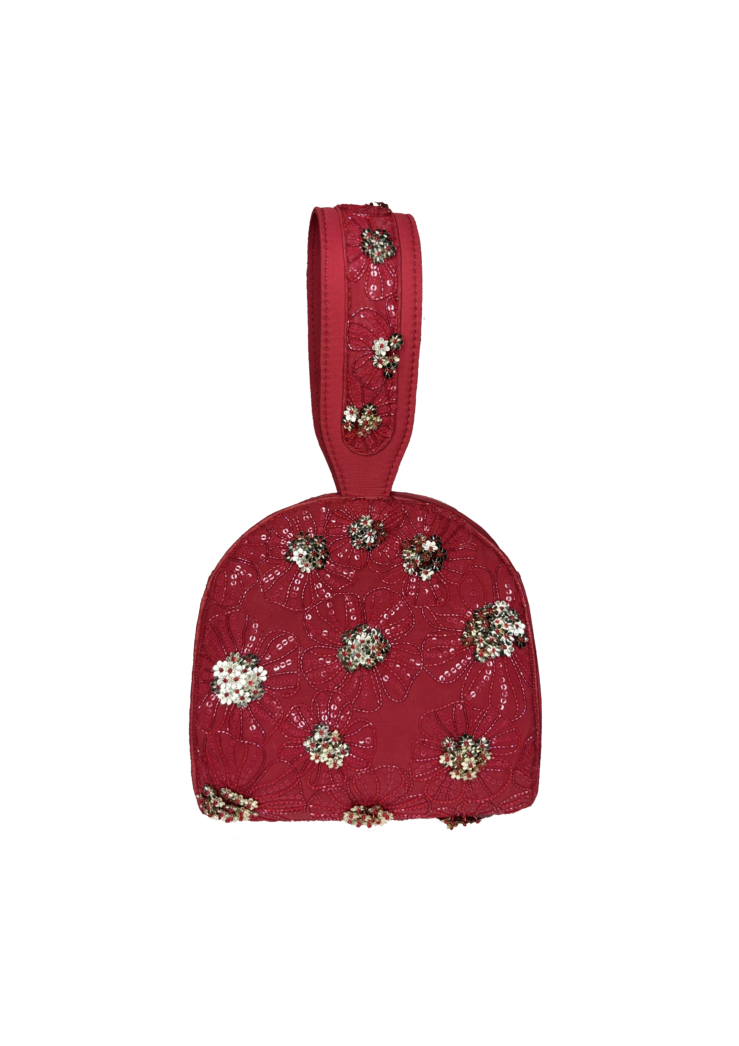 Red Structured Pouch
